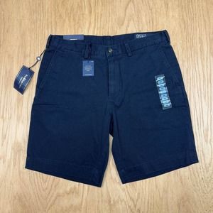 NWT Mens POLO Ralph Lauren Classic Fit 9” Chino Shorts 34 Navy Blue//Slim Fit